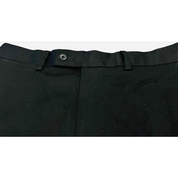 LOUIS RAPHAEL TAILORED FLAT FRONT HIGH-RISE DRESS PANTS, MENS, 30X32, BLACK - Picture 2 of 12